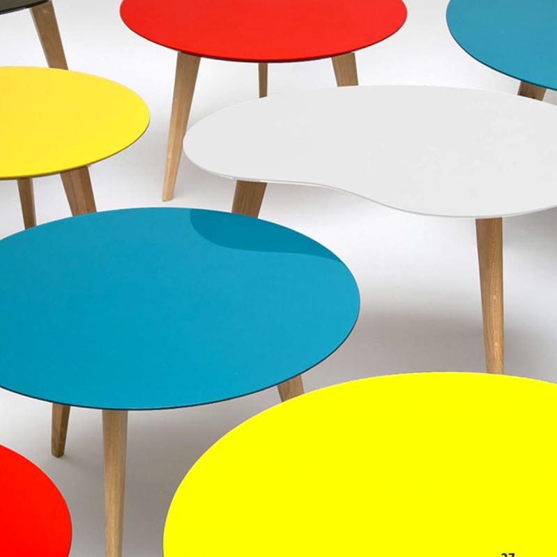 Tables basses Lalinde créées par Pierre Romanet d'après un modèle original Sentou Edition