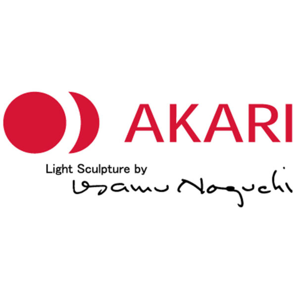 Logo Akari, light sculpture by Isamu Noguchi couleur fondblanc
