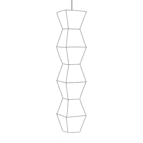 Croquis de la suspension colonne Akari L7 par Isamu Noguchi Sentou Edition