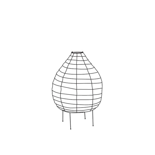 Croquis de la lampe à poser Akari 22N, design Isamu Noguchi