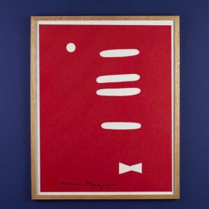 NOGUCHI sérigraphie BOWTIE encadrée<span> - </span>Rouge