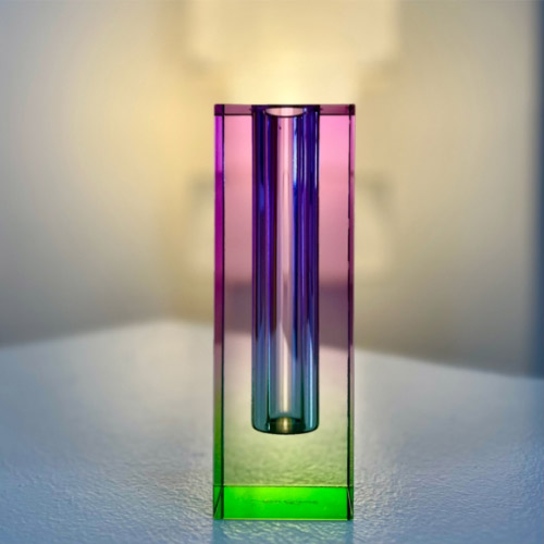 Vase Rainbow grand modèle dégradé vert violet Sentou Edition
