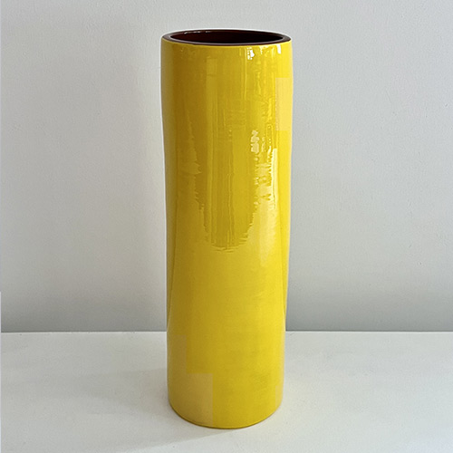 Vases grand modèle jaune, collection de vaisselle en céramique Terra par Sentou