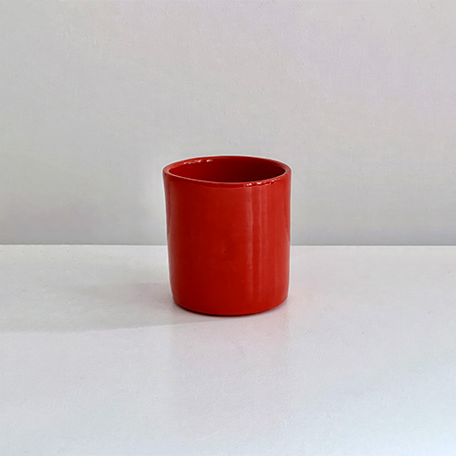 Tasse à café rouge, collection de vaisselle en céramique Terra par Sentou