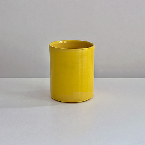 Tasse à thé jaune, collection de vaisselle en céramique Terra par Sentou