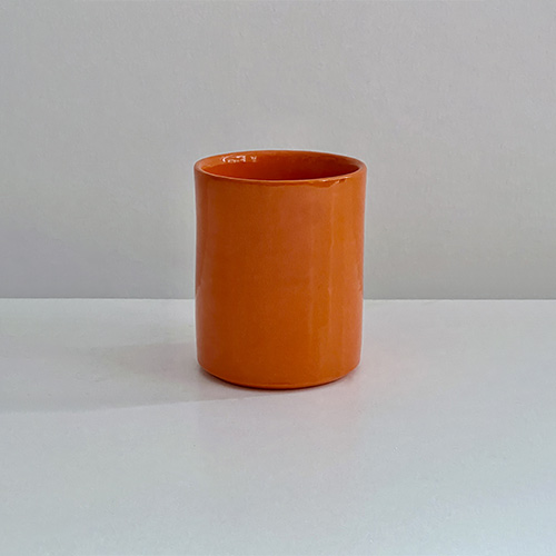 Tasse à thé orange, collection de vaisselle en céramique Terra par Sentou