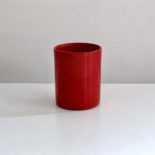 Tasse à thé rouge, collection de vaisselle en céramique Terra par Sentou