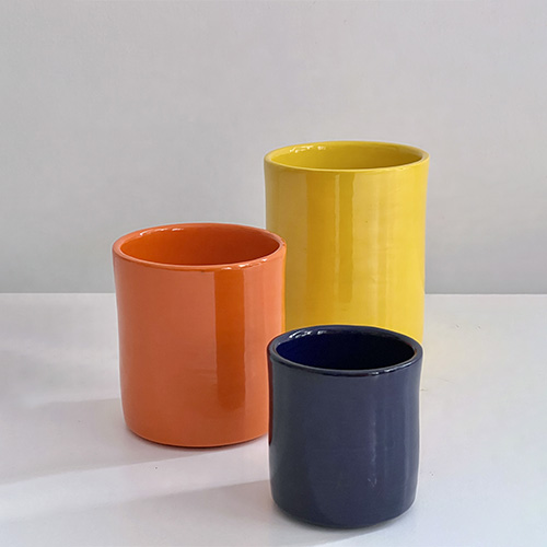 Tasses colorées 3 tailles, collection de vaisselle en céramique Terra par Sentou