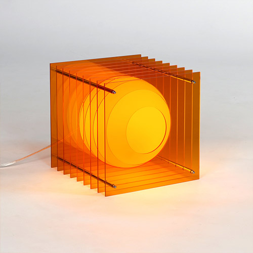 Lampe design Square GM orange