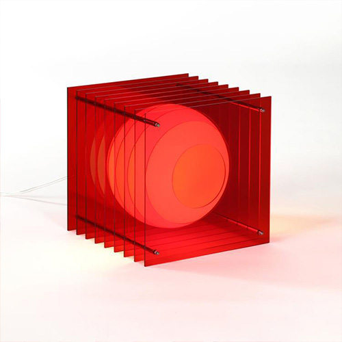 Lampe design Square GM rouge