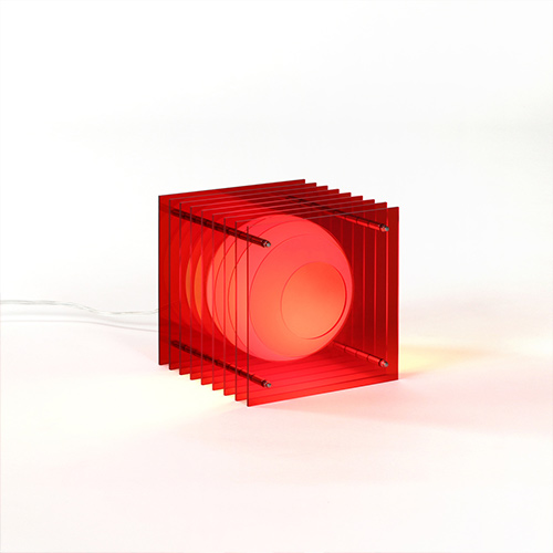 Lampe design Square PM rouge