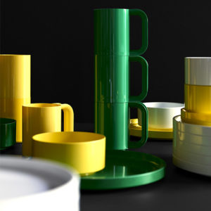 vaisselle max design vignelli sentou mug bol assiette couleurs